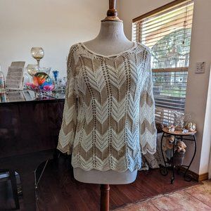 Ella Moss crochet sweater  SZ S